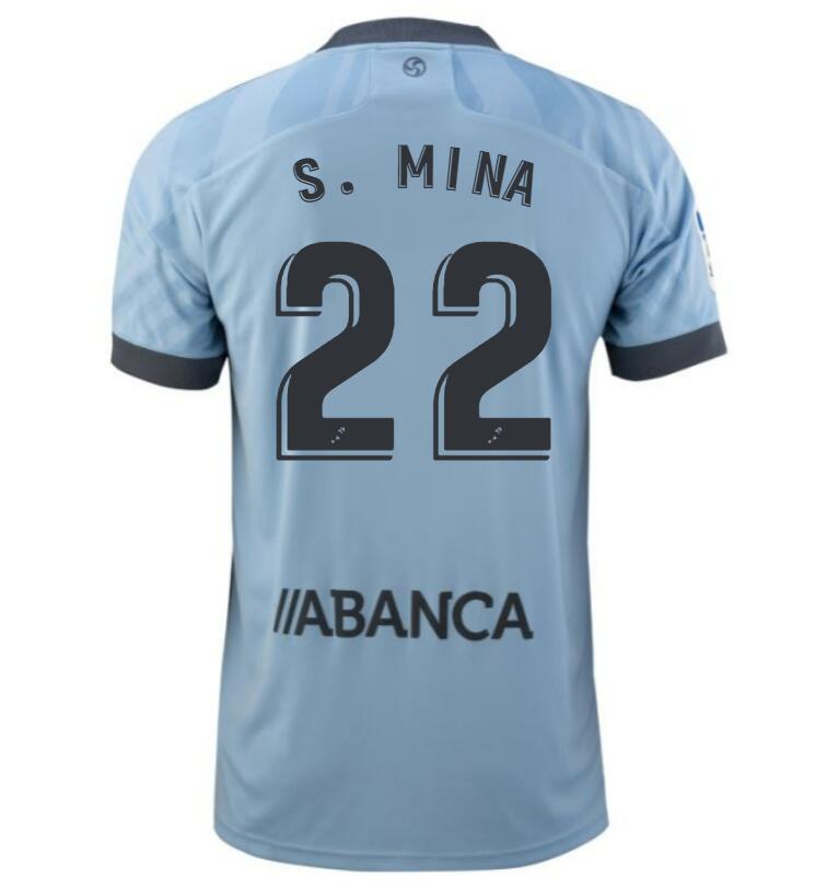 2021/22 Celta de Vigo Home Kit Soccer Jersey with Santi Mina 22 printing